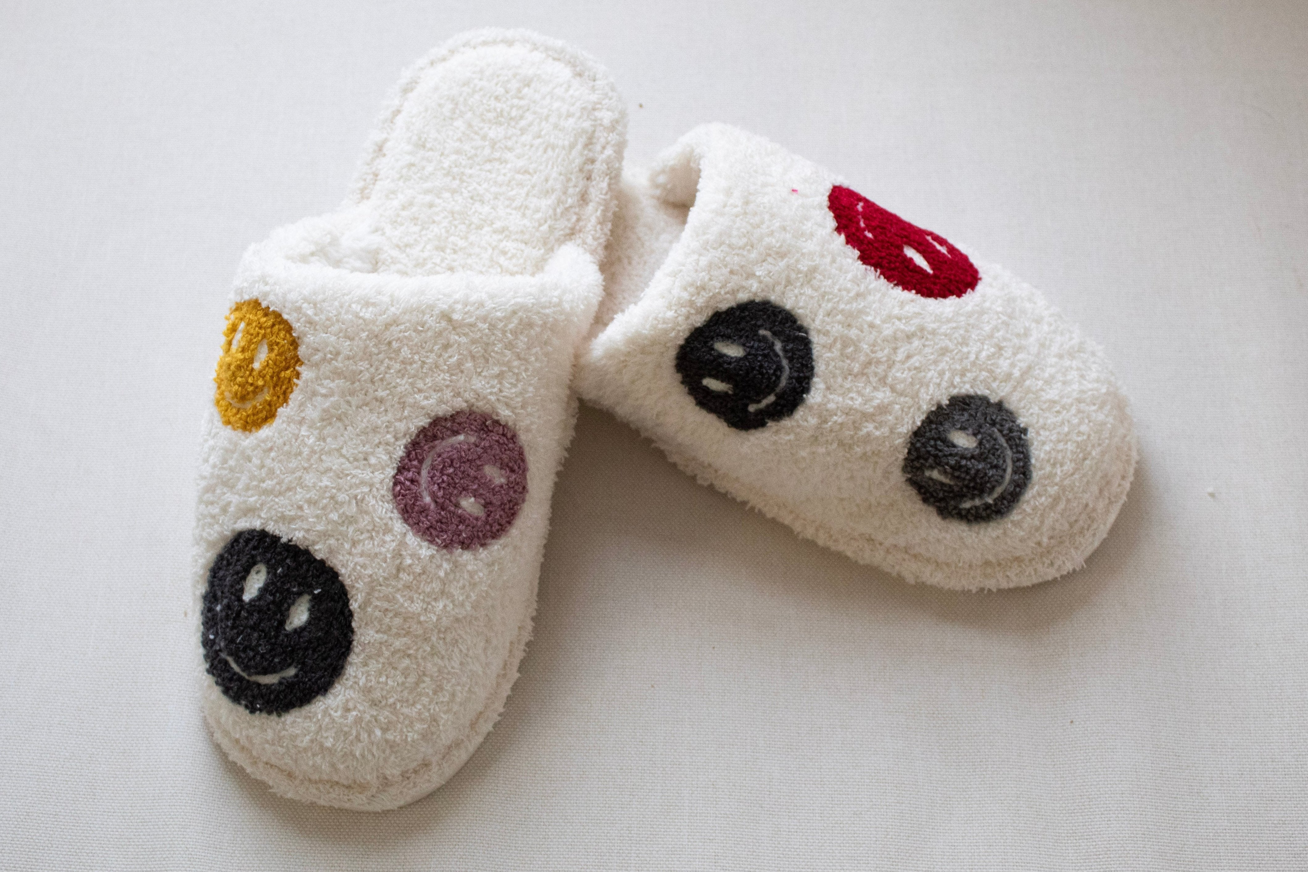 Happy Face Slipper-slipper- Hometown Style HTS, women's in store and online boutique located in Ingersoll, Ontario