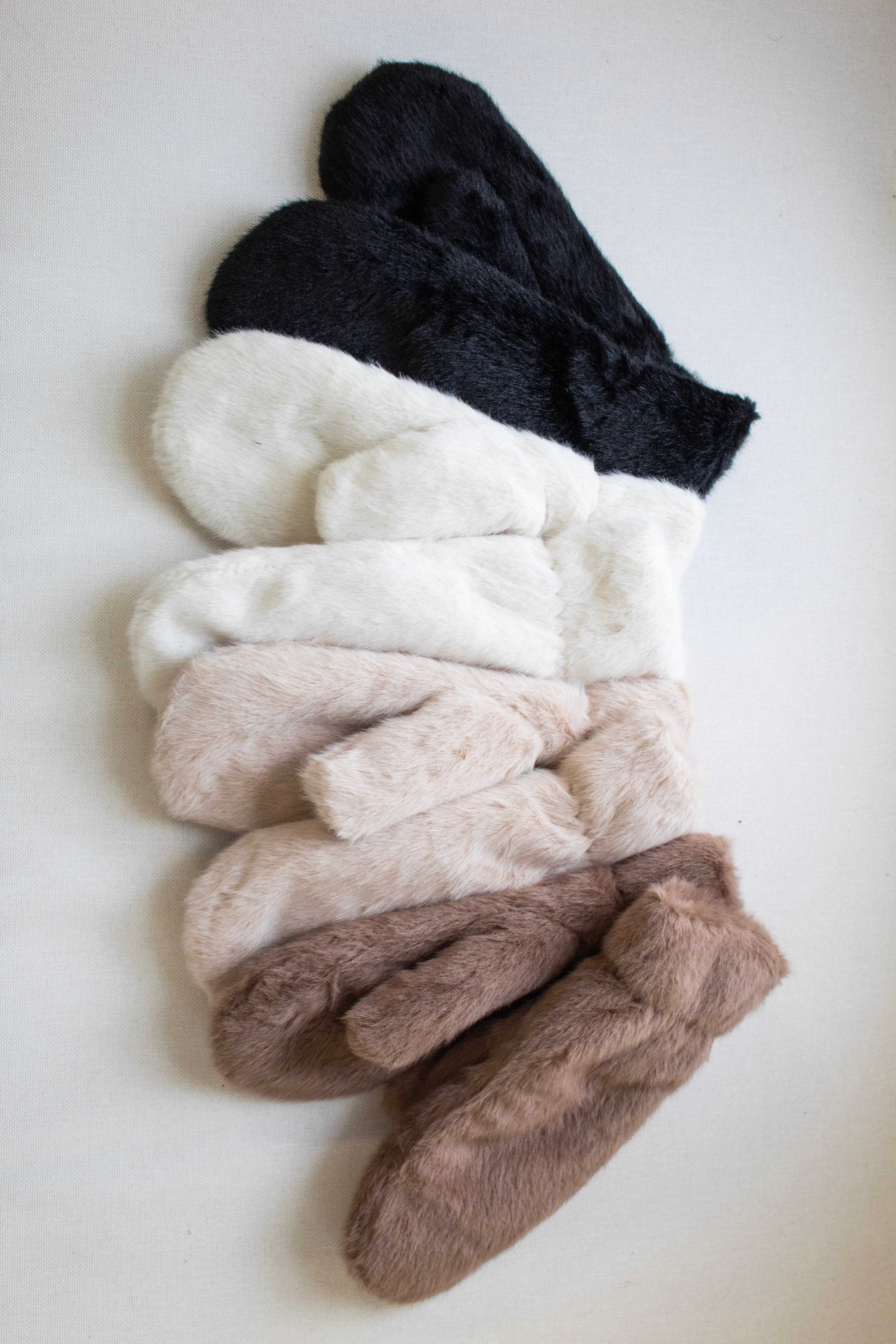 Faux Fur Mittens-mittens- Hometown Style HTS, women's in store and online boutique located in Ingersoll, Ontario