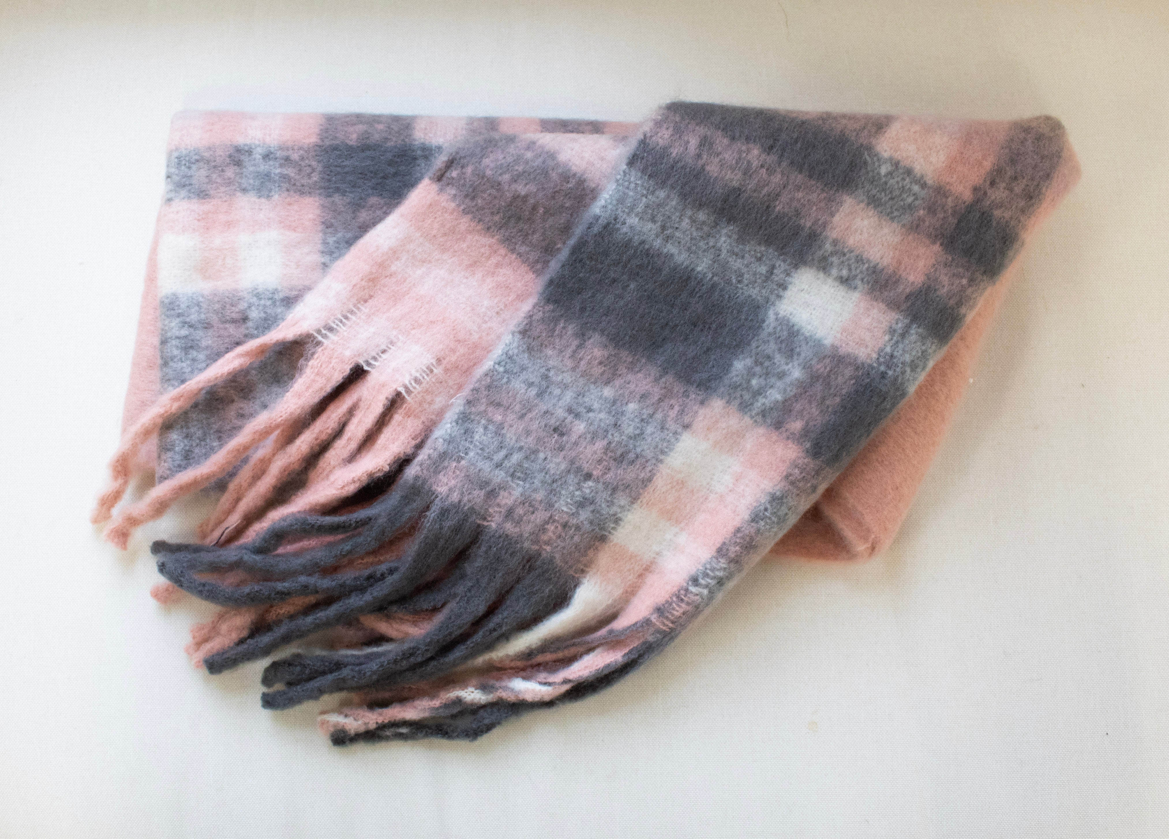 Plaid Scarf with Fringe-scarf- Hometown Style HTS, women's in store and online boutique located in Ingersoll, Ontario