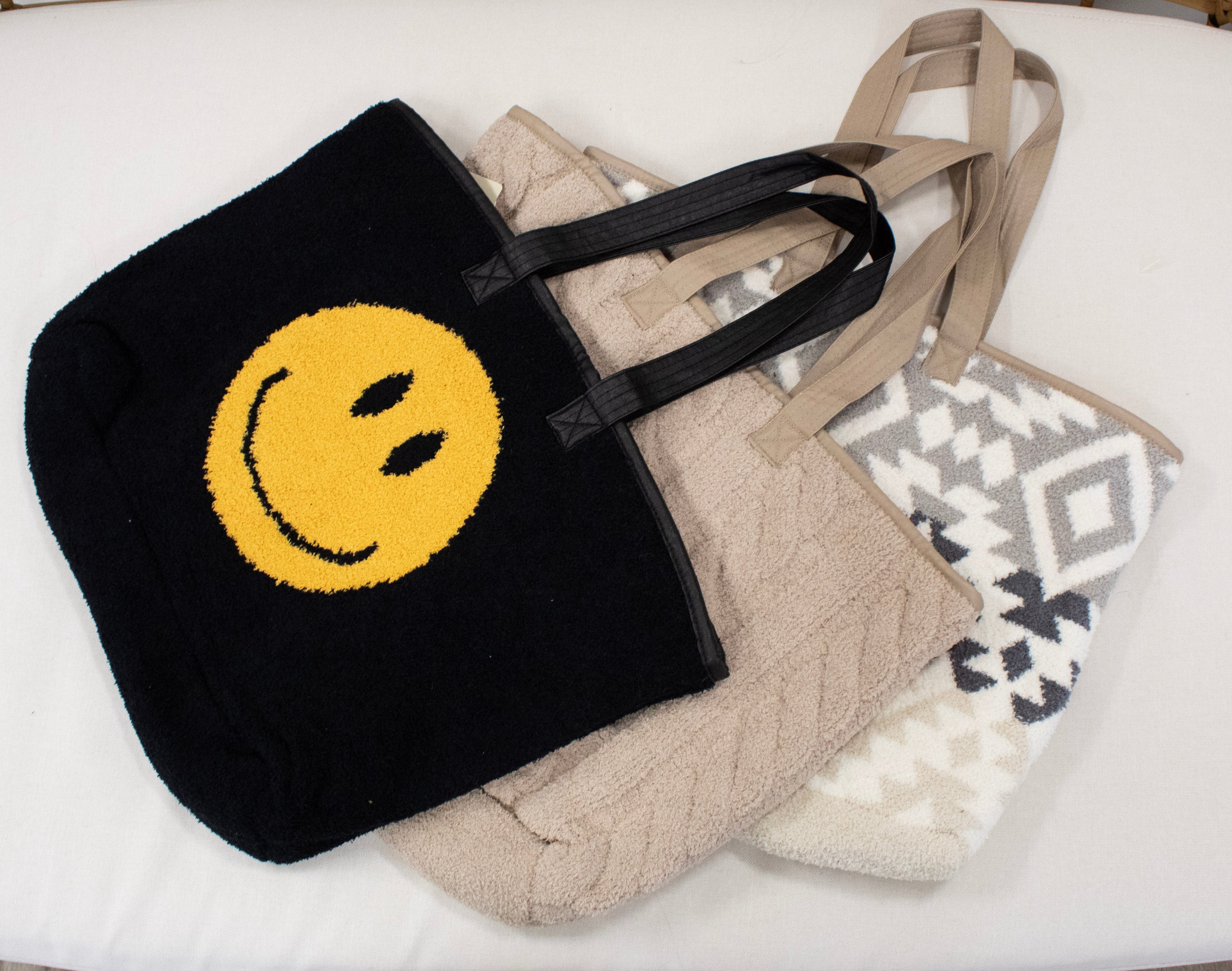 Happy Face Tote-tote- Hometown Style HTS, women's in store and online boutique located in Ingersoll, Ontario