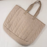 Braided Tote Bag - Beige-tote- Hometown Style HTS, women's in store and online boutique located in Ingersoll, Ontario