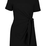 SIDE TIE BEACH DRESS - BLACK-Casual Dresses- Hometown Style HTS, women's in store and online boutique located in Ingersoll, Ontario