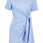 SIDE TIE BEACH DRESS - AZURE-Casual Dresses- Hometown Style HTS, women's in store and online boutique located in Ingersoll, Ontario