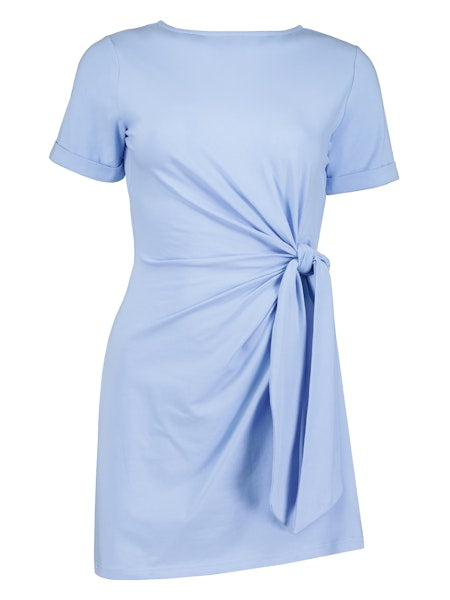 SIDE TIE BEACH DRESS - AZURE-Casual Dresses- Hometown Style HTS, women's in store and online boutique located in Ingersoll, Ontario