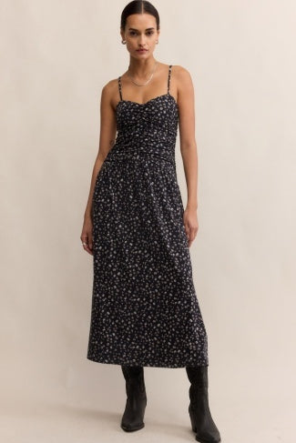 Georgina Ditsy Dress - Black-Casual Dresses- Hometown Style HTS, women's in store and online boutique located in Ingersoll, Ontario
