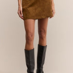 Ciera Suede Mini Skirt - Coconut-Skirt- Hometown Style HTS, women's in store and online boutique located in Ingersoll, Ontario