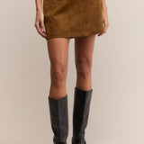Ciera Suede Mini Skirt - Coconut-Skirt- Hometown Style HTS, women's in store and online boutique located in Ingersoll, Ontario