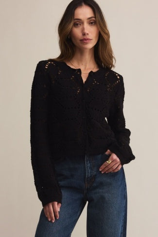 Rosalyn Sweater Cardigan - Black-Sweaters and Cardigans- Hometown Style HTS, women's in store and online boutique located in Ingersoll, Ontario