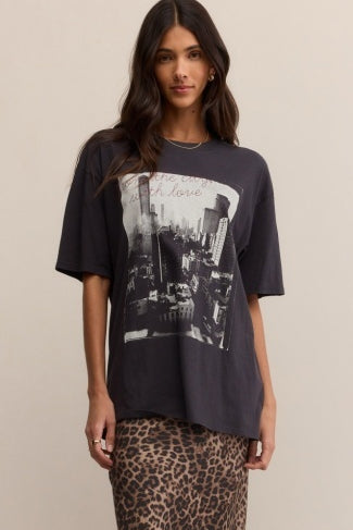 Big Apple City Tee - Black-Casual Tops- Hometown Style HTS, women's in store and online boutique located in Ingersoll, Ontario