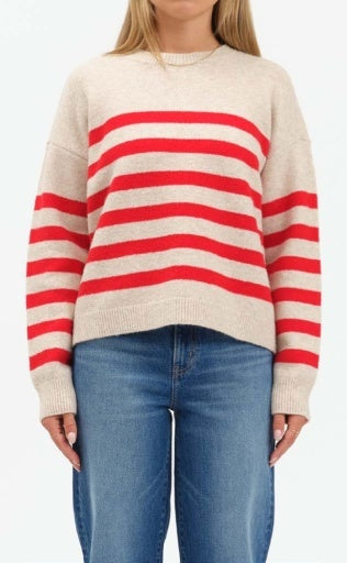 CARLYLE - EVERYDAY CREW NECK SWEATER-Sweaters and Cardigans- Hometown Style HTS, women's in store and online boutique located in Ingersoll, Ontario