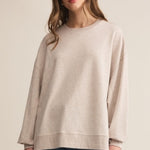 MODERN WEEKENDER - Natural Heather-Sweaters and Cardigans- Hometown Style HTS, women's in store and online boutique located in Ingersoll, Ontario