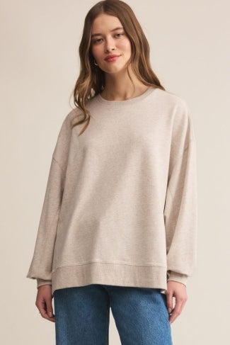 MODERN WEEKENDER - Natural Heather-Sweaters and Cardigans- Hometown Style HTS, women's in store and online boutique located in Ingersoll, Ontario