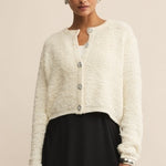 Maxie Fluffy Cardigan- Cream-Sweaters and Cardigans- Hometown Style HTS, women's in store and online boutique located in Ingersoll, Ontario