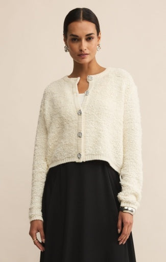 Maxie Fluffy Cardigan- Cream-Sweaters and Cardigans- Hometown Style HTS, women's in store and online boutique located in Ingersoll, Ontario