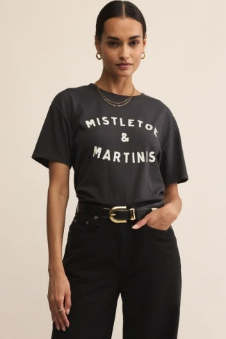 MISTLETOE BOYFRIEND TEE-Casual Tops- Hometown Style HTS, women's in store and online boutique located in Ingersoll, Ontario