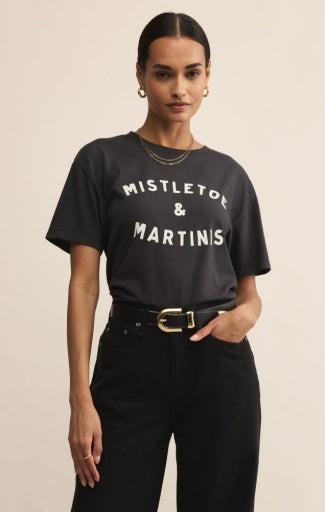 MISTLETOE BOYFRIEND TEE-Casual Tops- Hometown Style HTS, women's in store and online boutique located in Ingersoll, Ontario