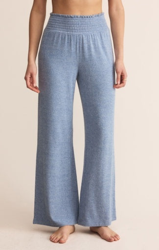 Dawn Smocked Rib Pant - Blue Velvet-Intimates- Hometown Style HTS, women's in store and online boutique located in Ingersoll, Ontario