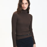 MYLO TURTLENECK SWEATER - Chocolate Brown-Sweaters and Cardigans- Hometown Style HTS, women's in store and online boutique located in Ingersoll, Ontario