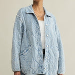Z Supply Boulder Knit Denim Jacket-Coat & Jackets- Hometown Style HTS, women's in store and online boutique located in Ingersoll, Ontario