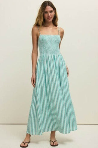 BAYSIDE STRIPED MIDI DRESS-Casual Dresses- Hometown Style HTS, women's in store and online boutique located in Ingersoll, Ontario