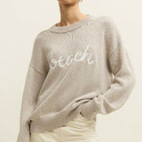 BOYFRIEND BEACH SWEATER-Casual Tops- Hometown Style HTS, women's in store and online boutique located in Ingersoll, Ontario