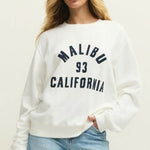 MALIBU BOYFRIEND SWEATSHIRT-Casual Tops- Hometown Style HTS, women's in store and online boutique located in Ingersoll, Ontario