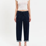 VILLA- DRAWSTRING BARREL LEG-Denim- Hometown Style HTS, women's in store and online boutique located in Ingersoll, Ontario