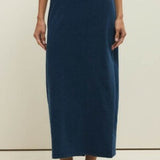 GAIL JERSEY DENIM MIDI SKIRT-skirt- Hometown Style HTS, women's in store and online boutique located in Ingersoll, Ontario