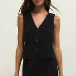 NOELLE JERSEY TOP - Black-Casual Tops- Hometown Style HTS, women's in store and online boutique located in Ingersoll, Ontario