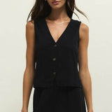 NOELLE JERSEY TOP - Black-Casual Tops- Hometown Style HTS, women's in store and online boutique located in Ingersoll, Ontario