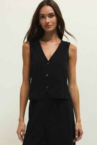 NOELLE JERSEY TOP - Black-Casual Tops- Hometown Style HTS, women's in store and online boutique located in Ingersoll, Ontario