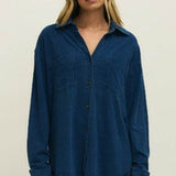 REESE JERSEY DENIM BUTTON UP-Casual Tops- Hometown Style HTS, women's in store and online boutique located in Ingersoll, Ontario