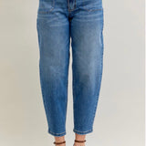 Judy Blue - Medium Wash Barrel-Denim- Hometown Style HTS, women's in store and online boutique located in Ingersoll, Ontario
