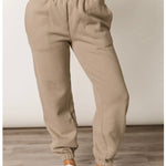 Comfort Zone Joggers - Mocha Lace-Bottoms- Hometown Style HTS, women's in store and online boutique located in Ingersoll, Ontario