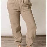Comfort Zone Joggers - Mocha Lace-Bottoms- Hometown Style HTS, women's in store and online boutique located in Ingersoll, Ontario