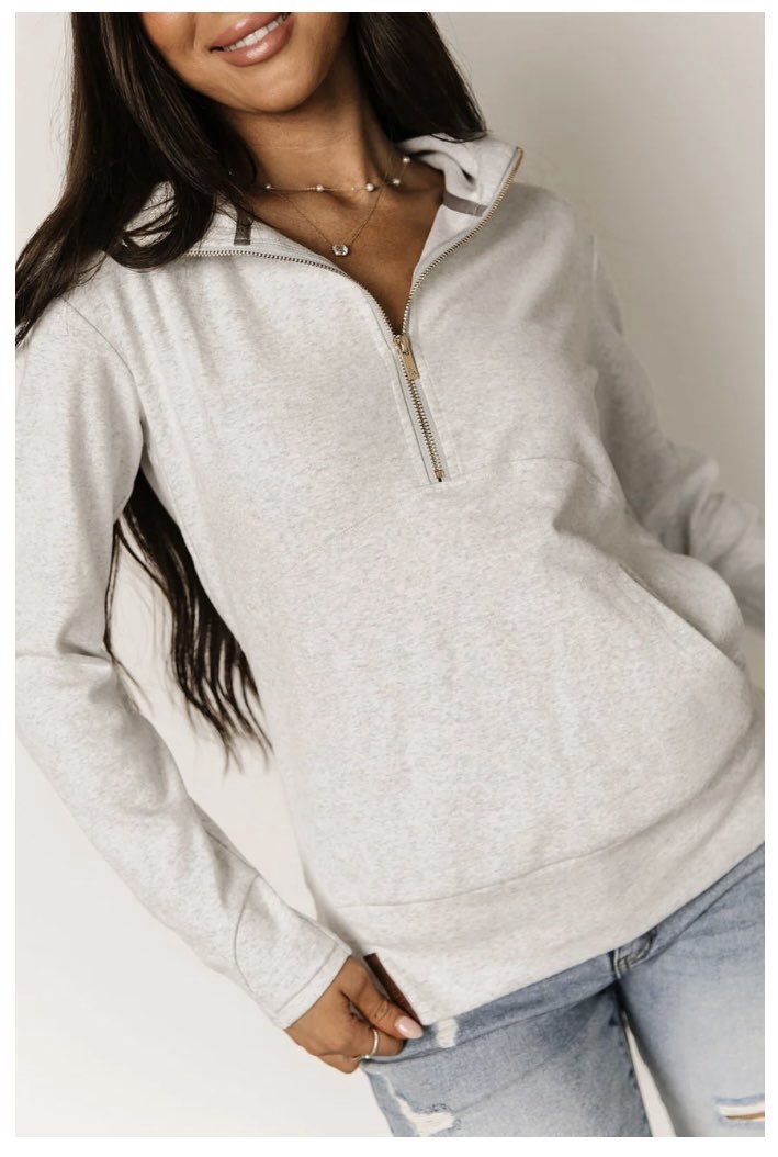 Half Zip Sweatshirt - Golden Girl-Casual Tops- Hometown Style HTS, women's in store and online boutique located in Ingersoll, Ontario