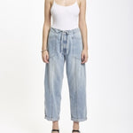 DAZE WOMEN Denim VILLA - DRAWSTRING BARREL LEG-Denim- Hometown Style HTS, women's in store and online boutique located in Ingersoll, Ontario