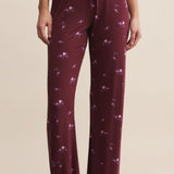 AT EASE DITSY PANT - Merlot-Intimates- Hometown Style HTS, women's in store and online boutique located in Ingersoll, Ontario