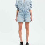 Daze Easy Rider Denim Shorts-Shorts- Hometown Style HTS, women's in store and online boutique located in Ingersoll, Ontario
