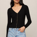 LANDA SWEATER TOP - Black-Casual Tops- Hometown Style HTS, women's in store and online boutique located in Ingersoll, Ontario