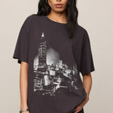WISHES CITY TEE - Black Sand-Casual Tops- Hometown Style HTS, women's in store and online boutique located in Ingersoll, Ontario