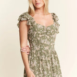 Ruffle Sleeve Tiered Maxi Dress-Special Occasion Dresses- Hometown Style HTS, women's in store and online boutique located in Ingersoll, Ontario
