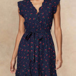 Natasha Cherry Print Short Dress-Special Occasion Dresses- Hometown Style HTS, women's in store and online boutique located in Ingersoll, Ontario