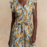 Natasha Citrus Print Short Dress- Hometown Style HTS, women's in store and online boutique located in Ingersoll, Ontario