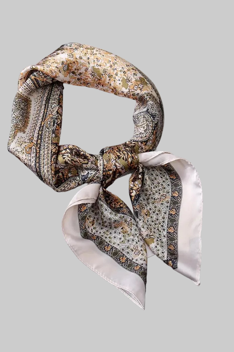 Paisley Print Silk Square Scarf-Accessories- Hometown Style HTS, women's in store and online boutique located in Ingersoll, Ontario