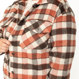 Plaid Shacket - Cinnamon-jacket- Hometown Style HTS, women's in store and online boutique located in Ingersoll, Ontario