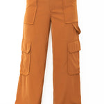 High Waist Cargo Pants - Camel-dress pants- Hometown Style HTS, women's in store and online boutique located in Ingersoll, Ontario