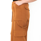 High Waist Cargo Pants - Camel-dress pants- Hometown Style HTS, women's in store and online boutique located in Ingersoll, Ontario