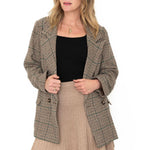 Oversized Wool Blend Jacket - Brown-jacket- Hometown Style HTS, women's in store and online boutique located in Ingersoll, Ontario