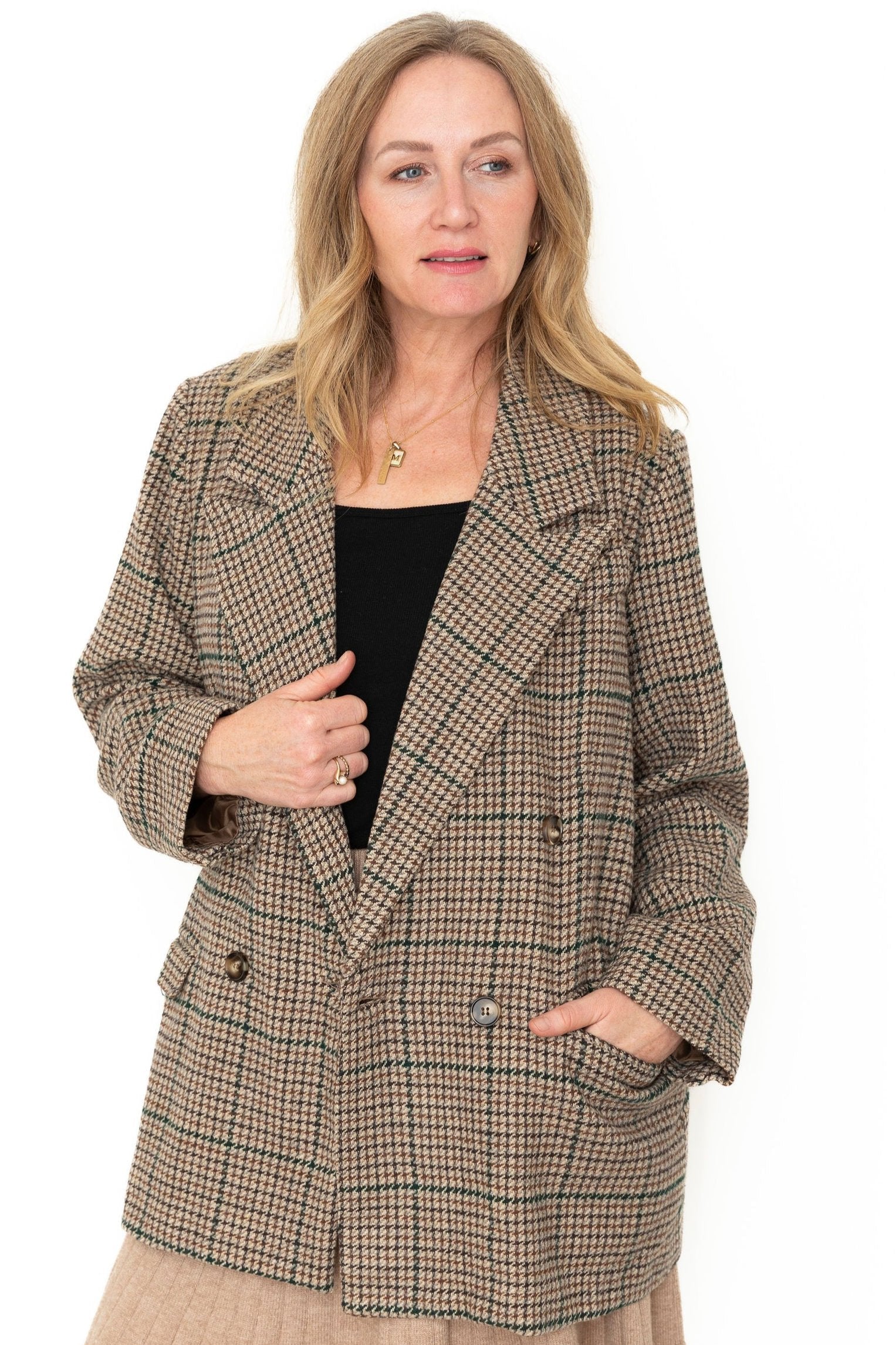 Oversized Wool Blend Jacket - Brown-jacket- Hometown Style HTS, women's in store and online boutique located in Ingersoll, Ontario